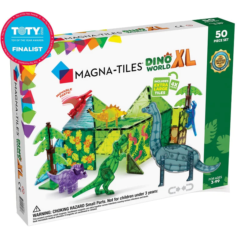 Magnetic sheet for posters and notices-Magna-Tiles DinoWorld XL