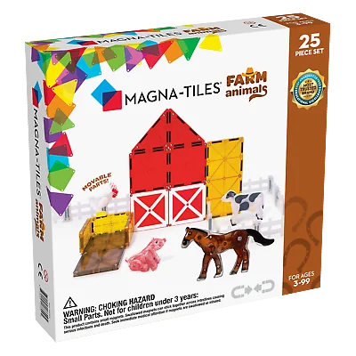 Wooden Puzzle for barnyard joy-Magna Tiles Farm Animals