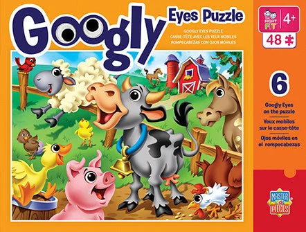 Wooden Puzzle for petal art-#11712 Farm Animals Googly Eyes Puzzle, 48-pc.