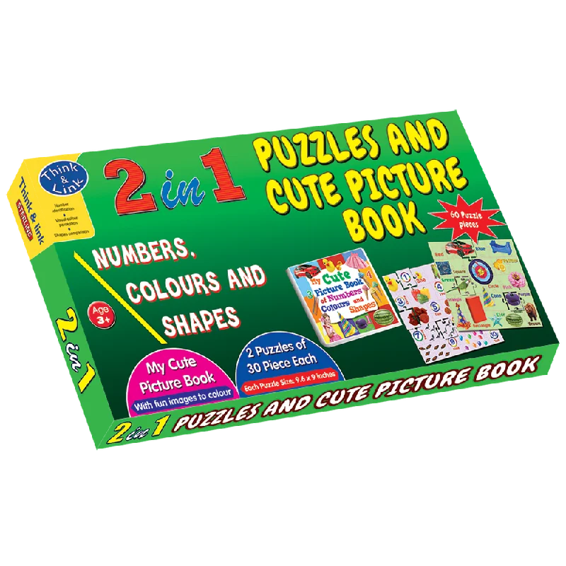 Digital Plaything for farm life-2 in 1  Puzzle - Numbers, Colours and Shapes