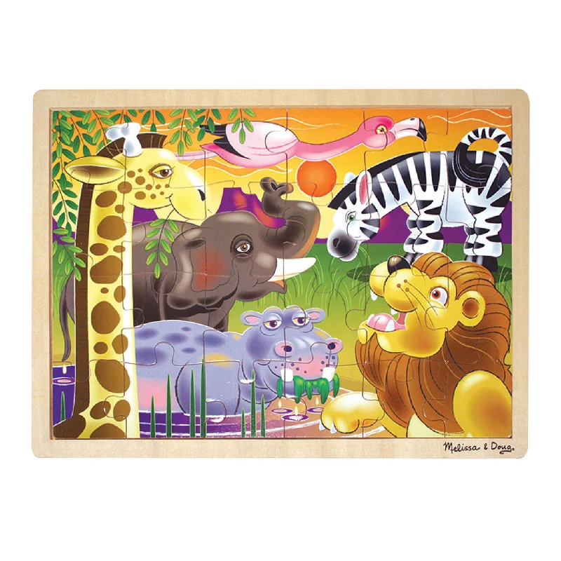 Wooden Puzzle for cozy spots-African Plains Wooden Jigsaw Puzzle - 24 Pieces