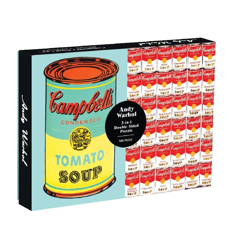 Andy Warhol Soup Can Double-Sided 500 Piece Jigsaw Puzzle