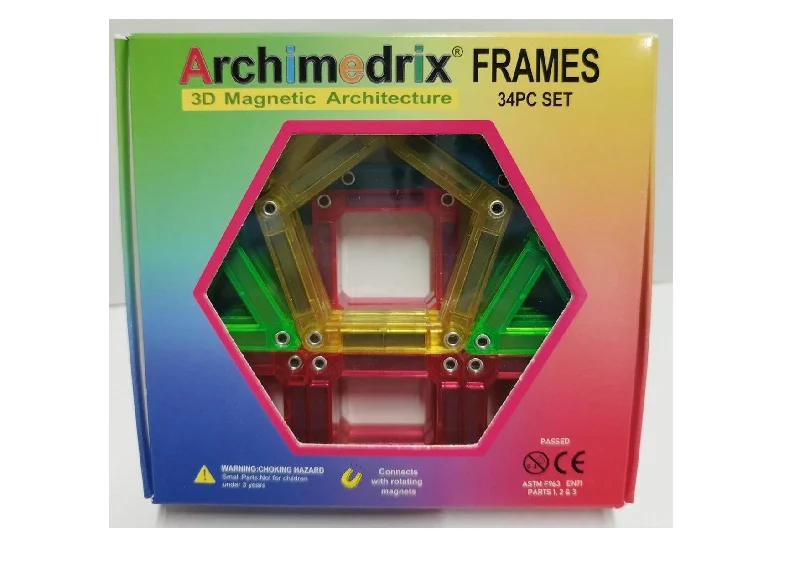 Magnetic sheet for labeling storage containers-Archimedrix Junior Tiles Magnetic 34 Piece Set