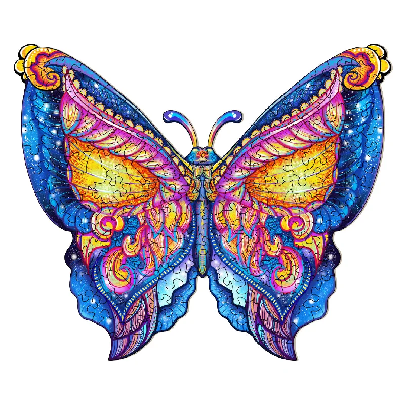 Wooden Puzzle for early skills-Butterfly Puzzle - Wooden Jigsaw Puzzle