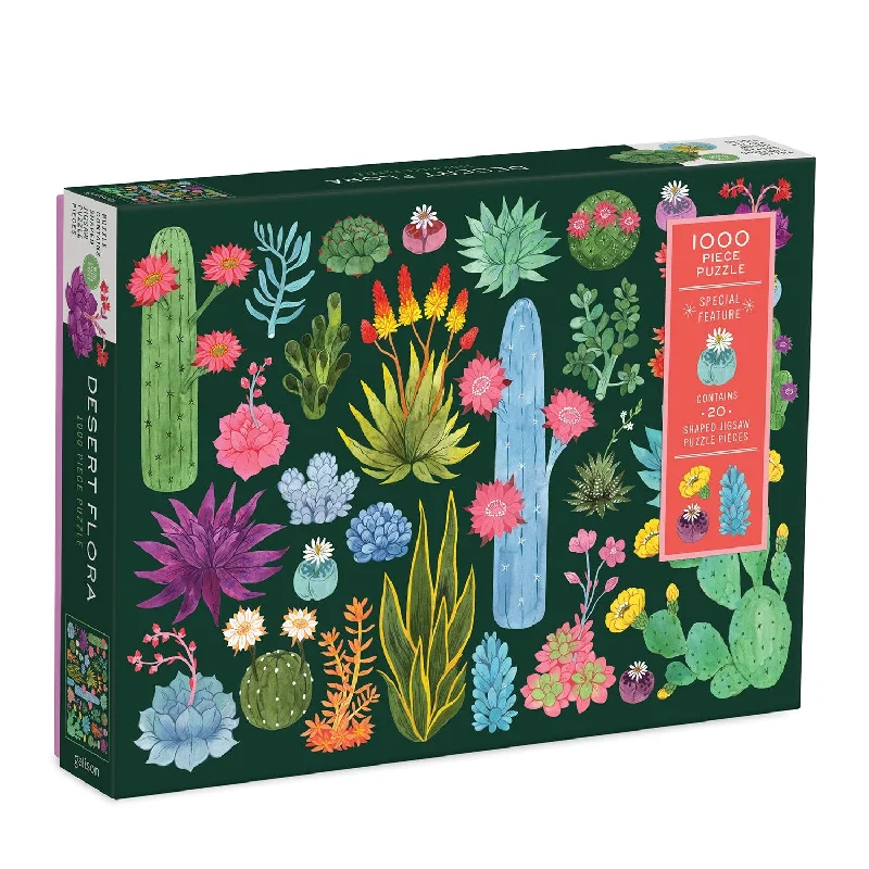 Desert Flora 1000 Piece Jigsaw Puzzle with Shaped Pieces