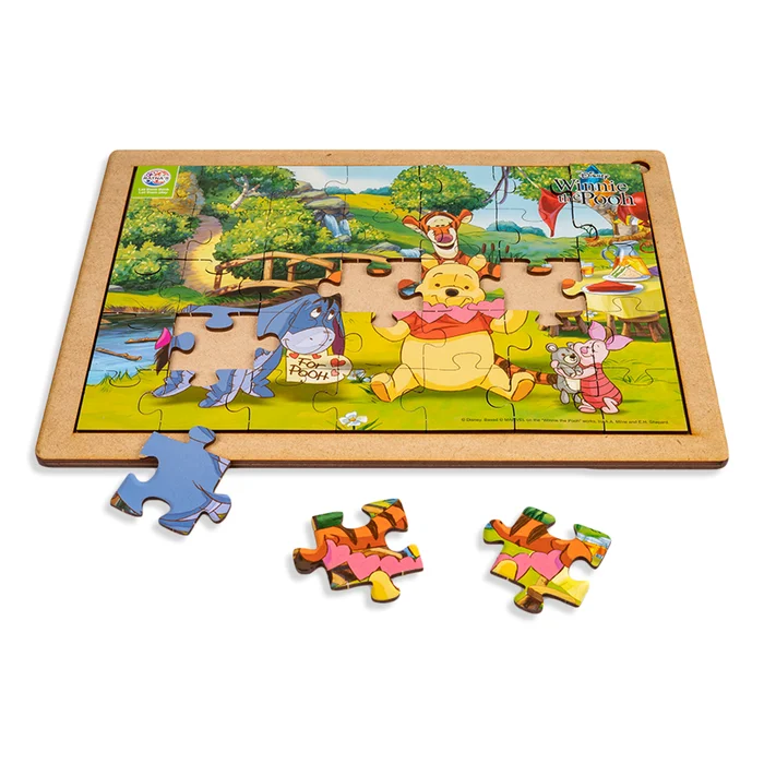 Wooden Puzzle for furry fun-Disney Winnie the Pooh Wooden Jigsaw puzzle 35 pieces