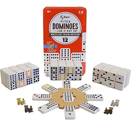 Digital Plaything for dinosaur fans-Double Twelve Dominoes Mexican Train Edition