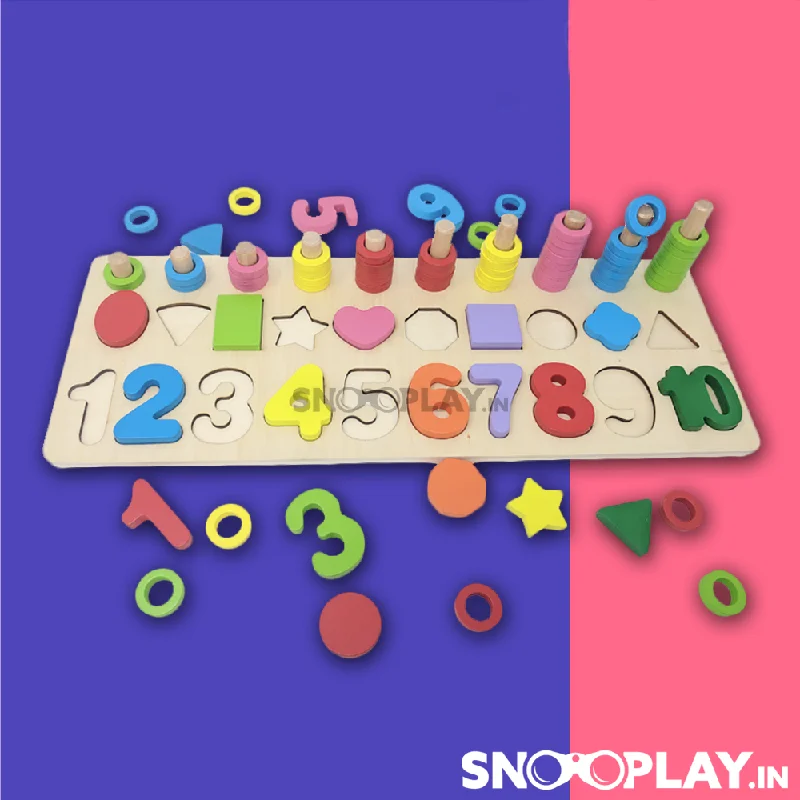 Digital Plaything for forest play-3 In 1 Educational Puzzle Set For Kids (Learn Numbers, Colors, Counting and Shapes)