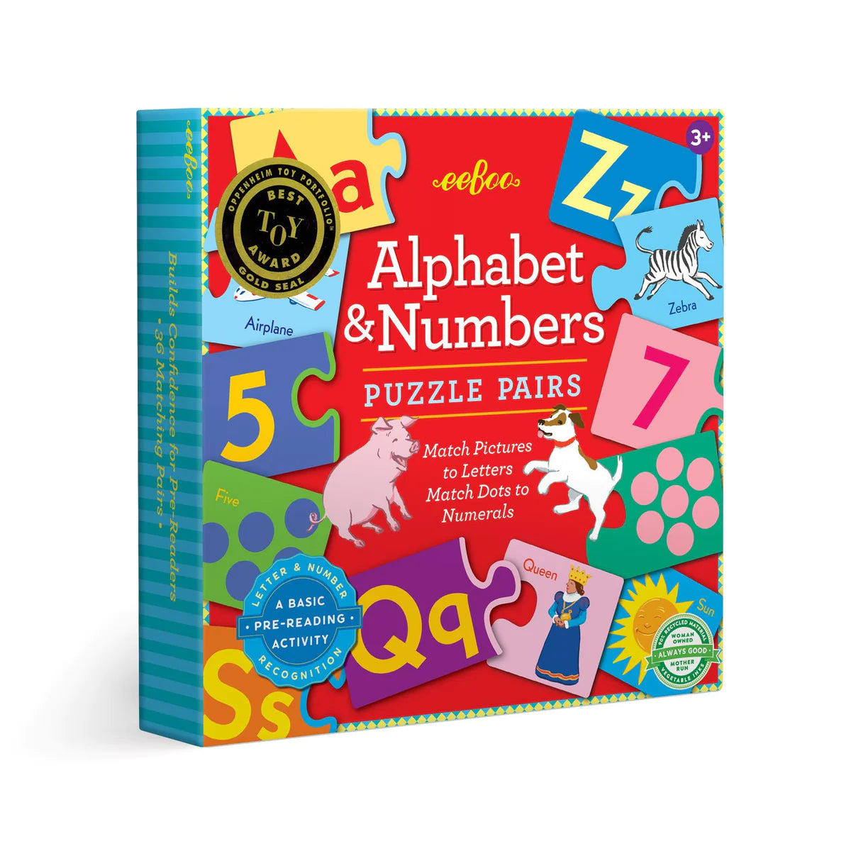 Digital Plaything for zoo visits-eeBoo Puzzle Pairs Alphabet & Numbers