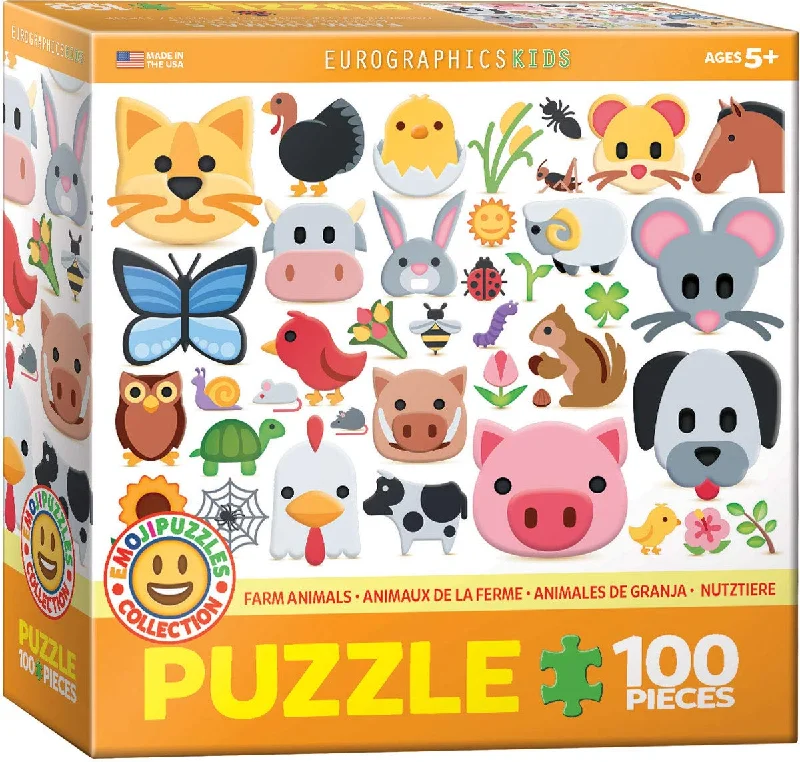 Wooden Puzzle for picnic joy-The Farm Animals Puzzle