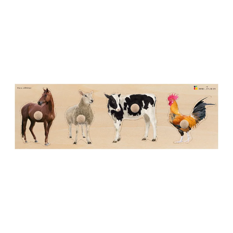 Wooden Puzzle for school fun-Farm Animals, Giant Puzzle