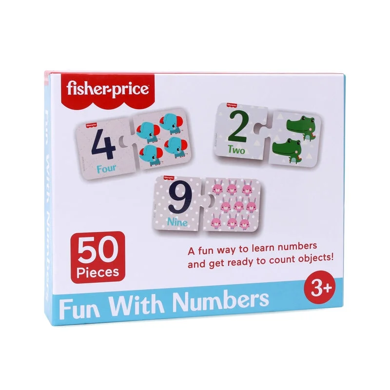 Digital Plaything for rainy afternoons-Fisher Price Fun with Numbers Puzzle - 50 Pieces Numbers Matching Puzzle for Kids (IC)