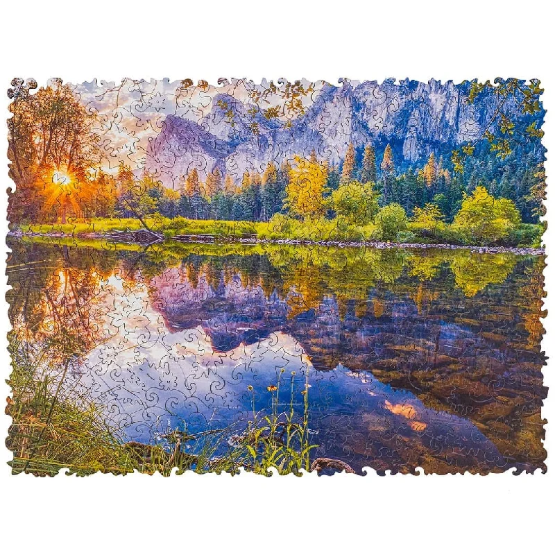 Wooden Puzzle for safari trips-Forest Lake Wooden Jigsaw Puzzle