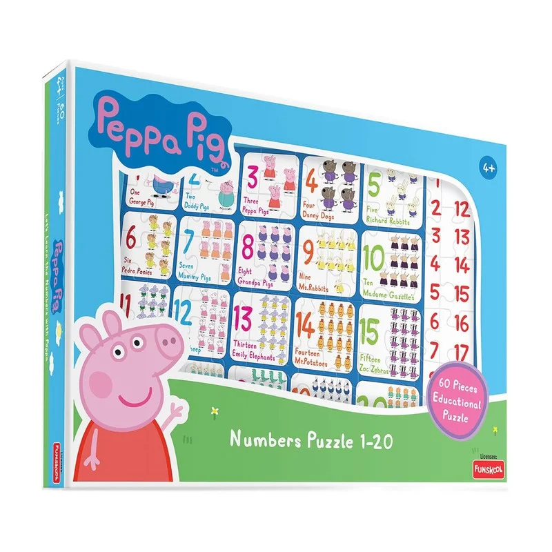 Digital Plaything for reptile challenges-Original Funskool Peppa Pig Number Educational Puzzle