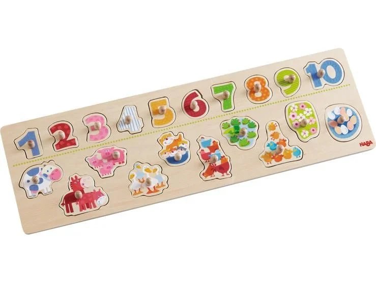 Digital Plaything for holiday play-Haba Clutching Puzzle Animals by number