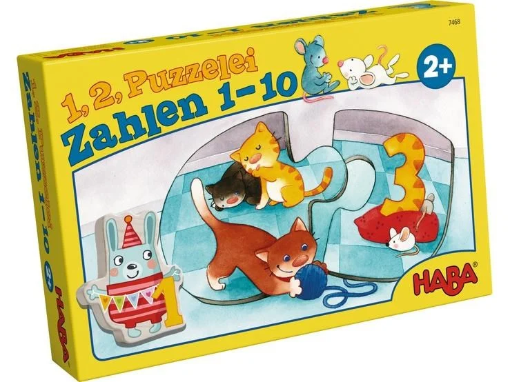 Digital Plaything for console play-Haba One Two Puzzle-to-do The Numbers 1 to 10