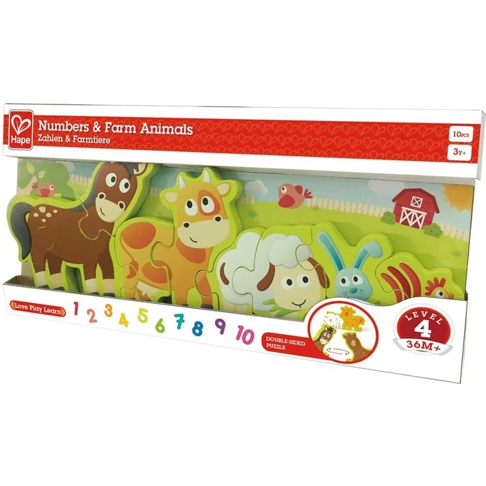 Digital Plaything for smartphone fun-Hape Numbers and Farm Animals Puzzle