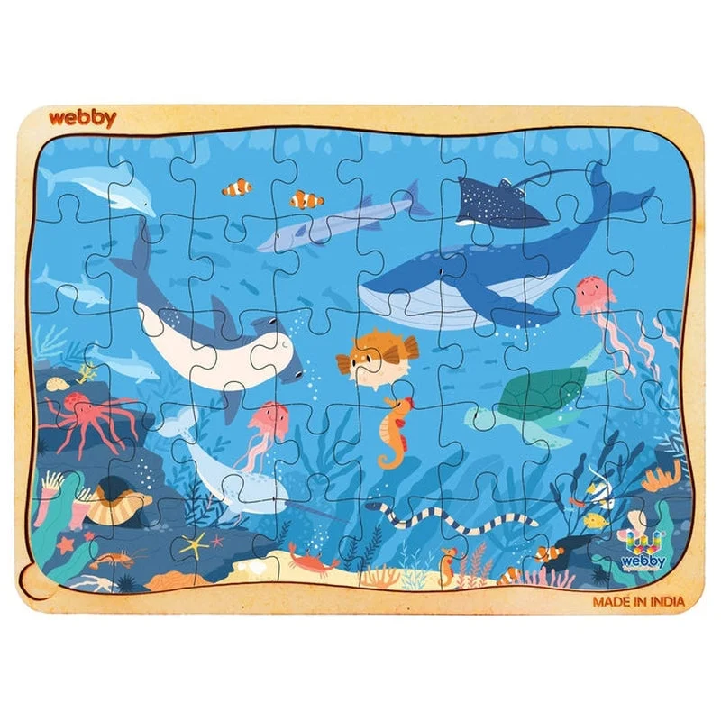 Wooden Puzzle for teen dens-The Ocean Wooden Jigsaw Puzzle (40 Pieces)