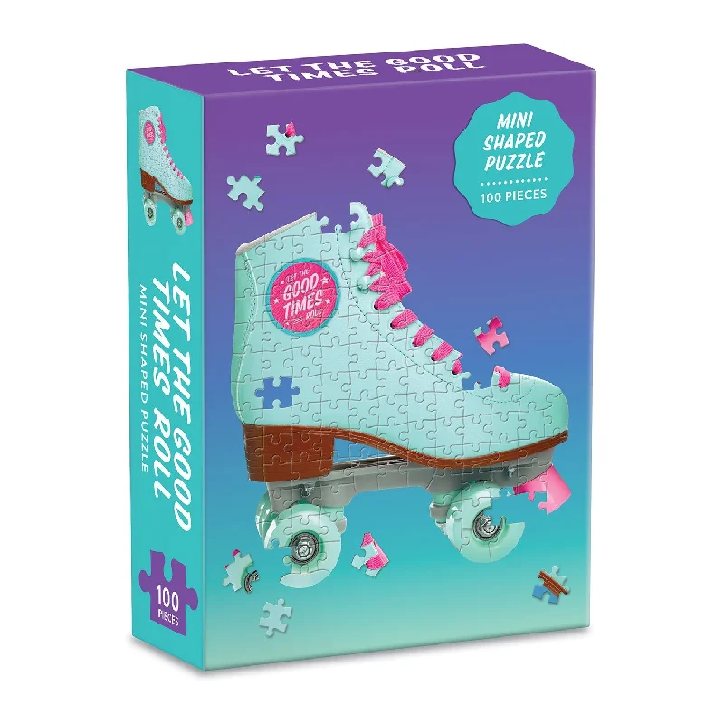 Let The Good Times Roll Roller Skate 100 Piece Mini Shaped Jigsaw Puzzle