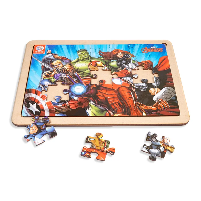 Wooden Puzzle for fall fun-Marvel Avengers Wooden Jigsaw puzzle 35 pieces