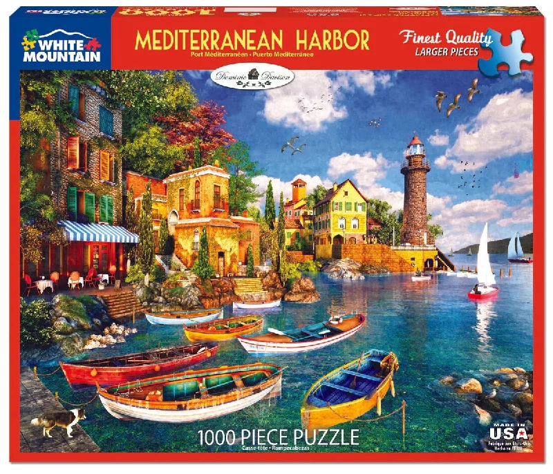 Mediterranean Harbor 1000 Piece Jigsaw Puzzle