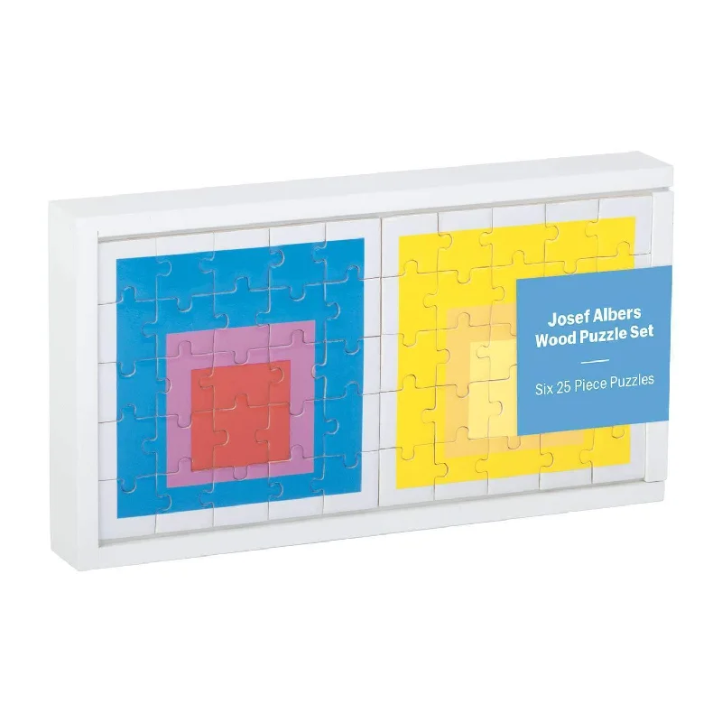 MoMA Josef Albers Wood Jigsaw Puzzle Set