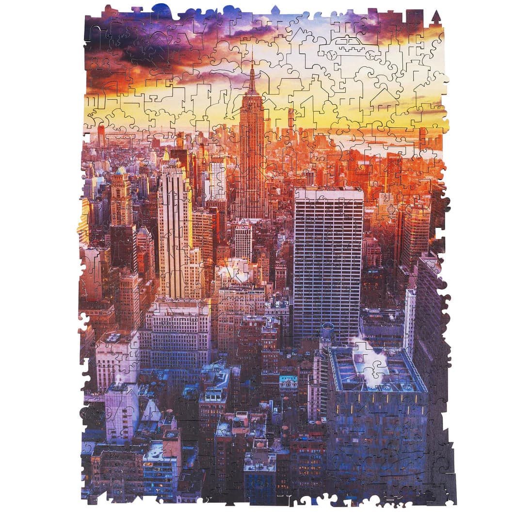 Wooden Puzzle for pupil art-Morning in New York Wooden Jigsaw Puzzle