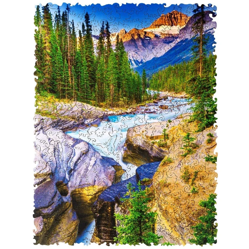 Wooden Puzzle for frosty joy-Mountain Creek Wooden Jigsaw Puzzle