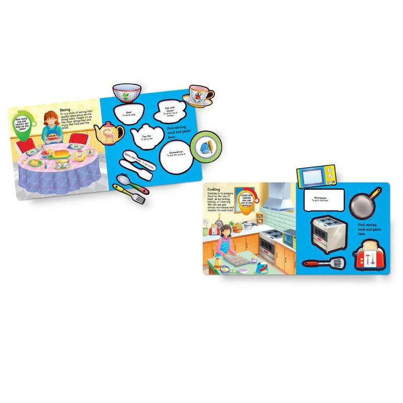 Interactive toys for children with learning disabilities-My Press Out: Kitchen Cook and Dine Set - Press and Play Tool Kit With Fun and Interactive Puzzles