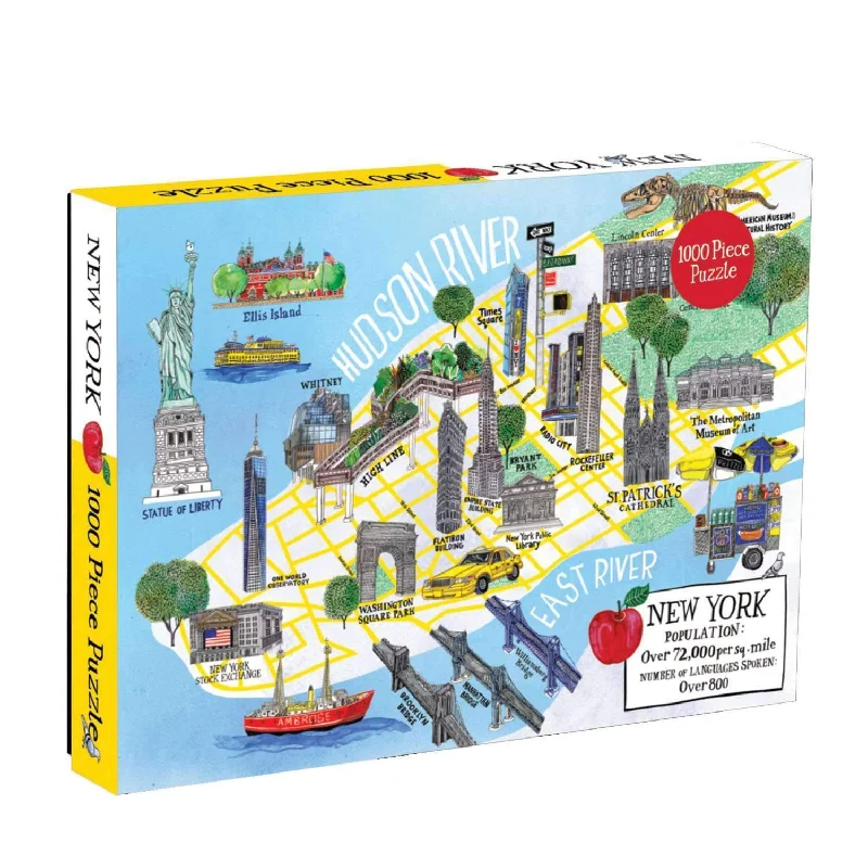 New York City Map 1000 Piece Jigsaw Puzzle