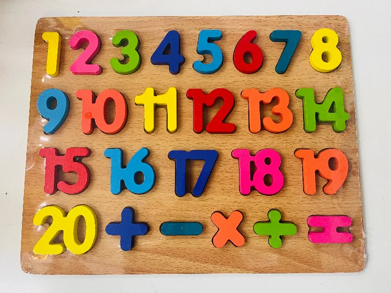 Digital Plaything for park adventures-Number puzzle wooden