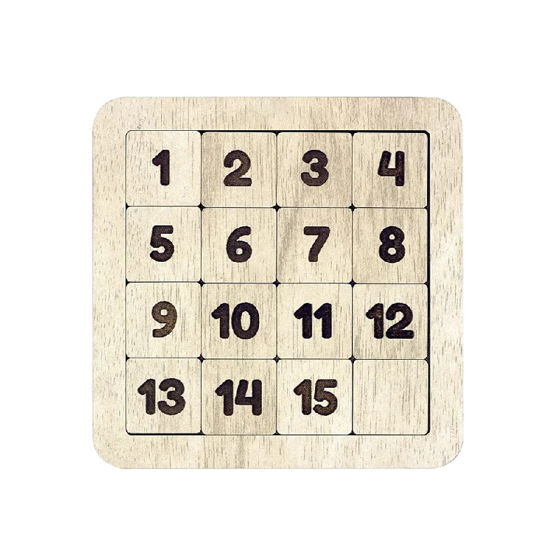 Digital Plaything for tablet games-Number slide Puzzle (4 x 4) -  (14 cm length)