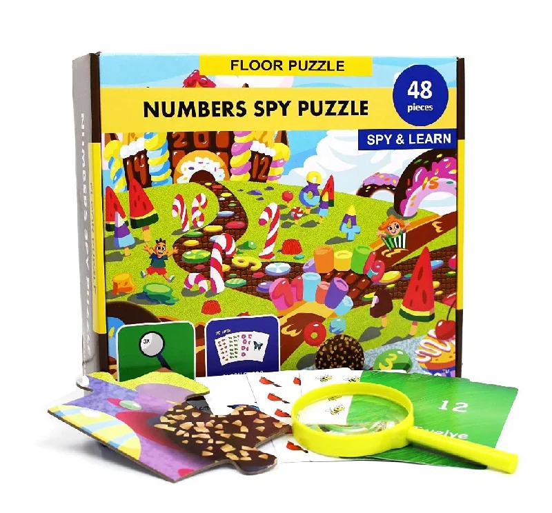 Digital Plaything for party apps-Numbers Spy & Learn Puzzle - 48 Pieces