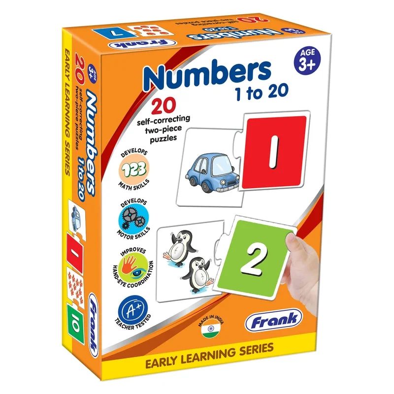 Digital Plaything for middle school fun-Numbers 1 to 20 Early Learning Puzzle