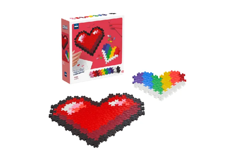 Digital Plaything for digital art-Plus-Plus Puzzle By Number - Hearts 250 pcs