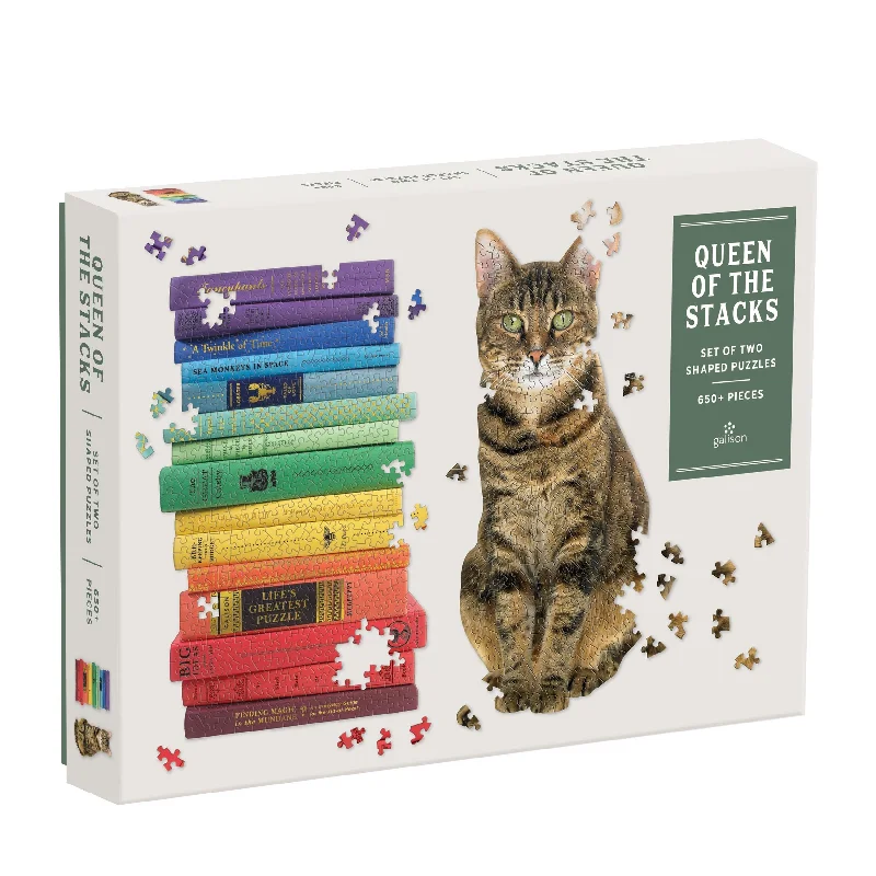 Queen of the Stacks Set of Two Jigsaw Puzzle Set