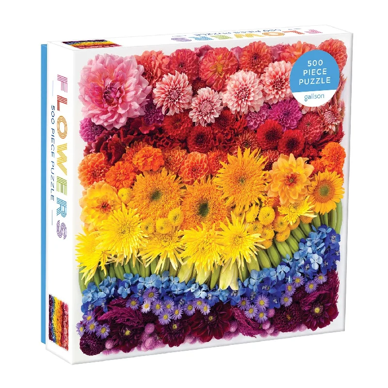 Rainbow Summer Flowers 500 Piece Jigsaw Puzzle