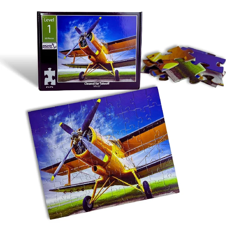 Wooden Puzzle for healing crafts-Ready For Takeoff Puzzle For Adults With Alzheimer'S & Dementia Cognitive Acti