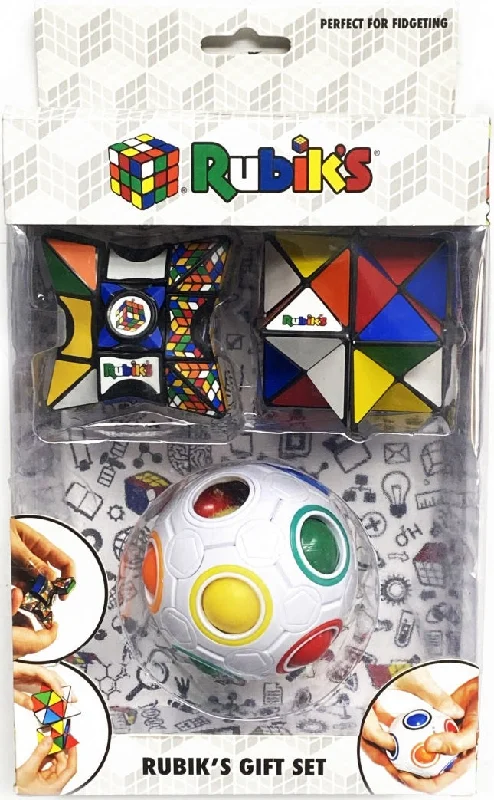 Rubik's cube for improving decision-making skills-Rubiks Gift Set (Includes Rainbow Ball, Magic Star and Magic Star Spinner)