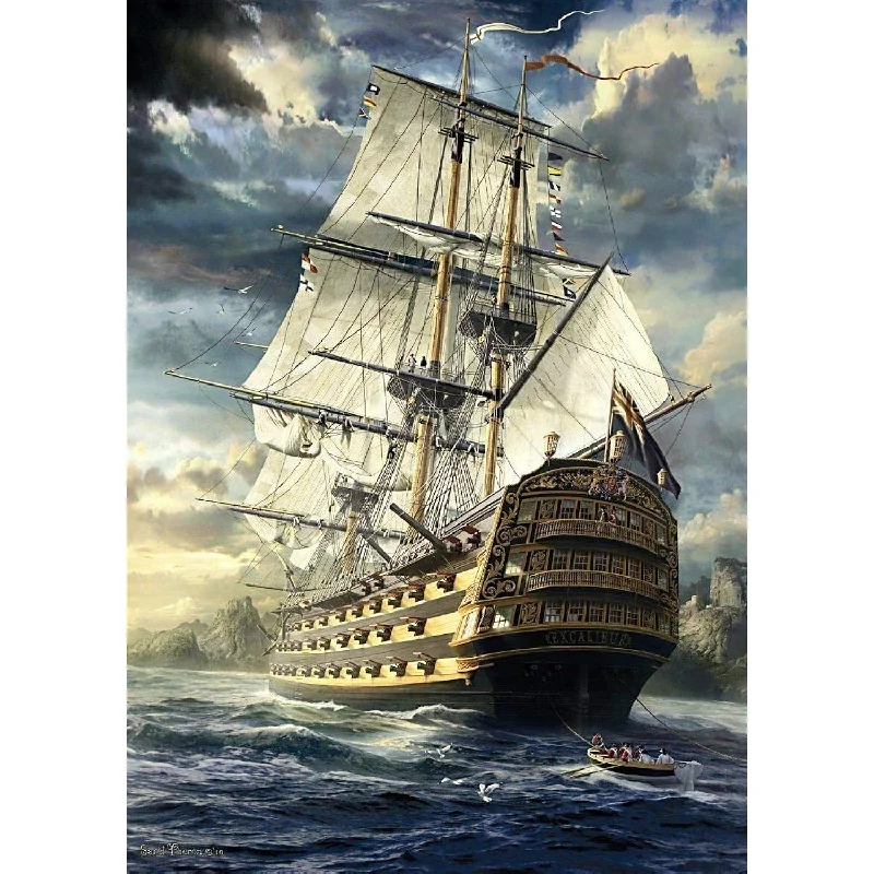 Wooden Puzzle for home lessons-Sailing Ship Puzzles For Adults 1000 Piece Wooden Jigsaw Puzzle Difficult A