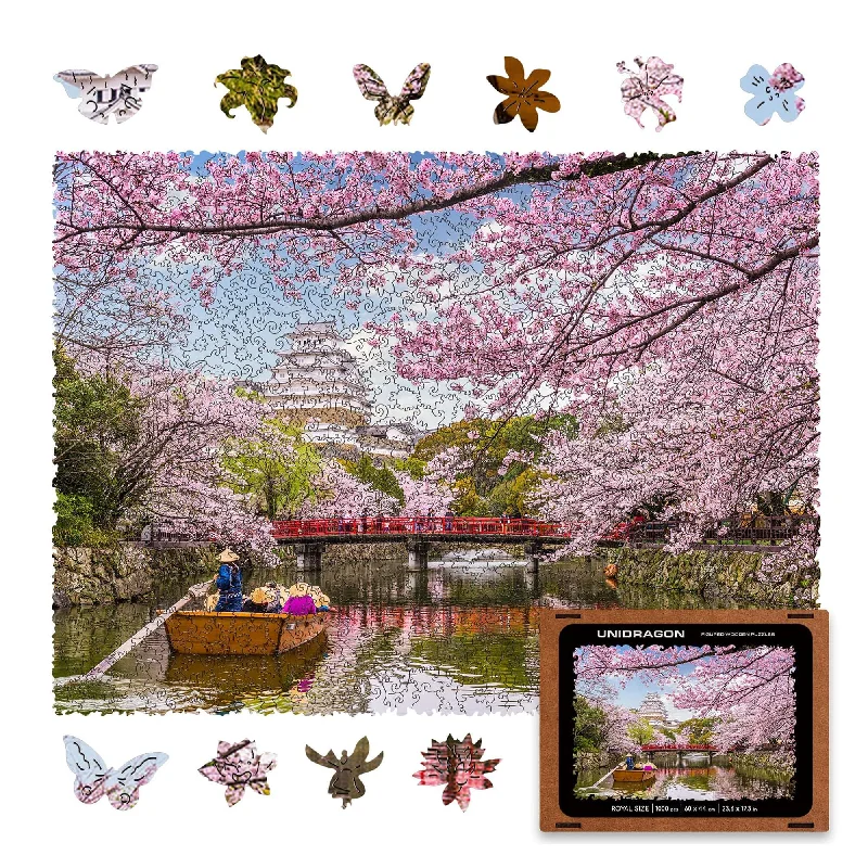 Wooden Puzzle for earthy play-Sakura 125 Piece Wooden Jigsaw Puzzle