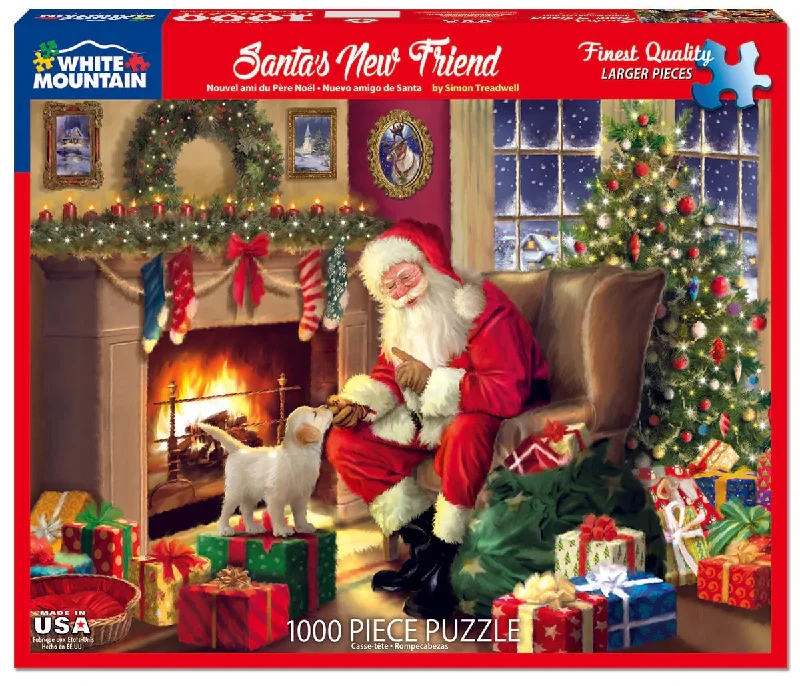 Santa's New Friend 1000 Piece Jigsaw Puzzle