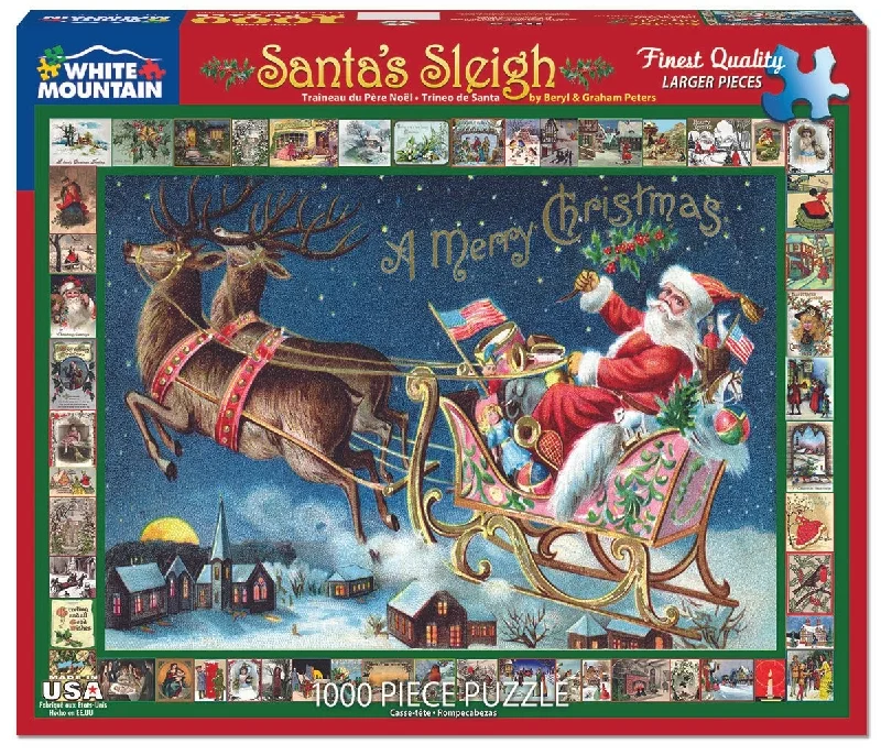 Santa's Sleigh 1000 Piece Jigsaw Puzzle