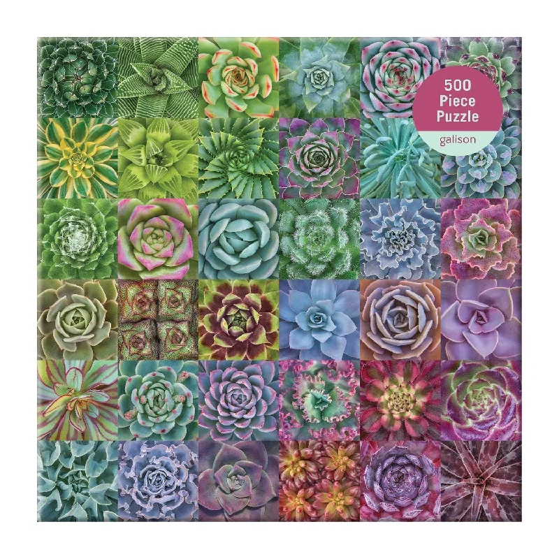 Succulent Spectrum 500 Piece Jigsaw Puzzle