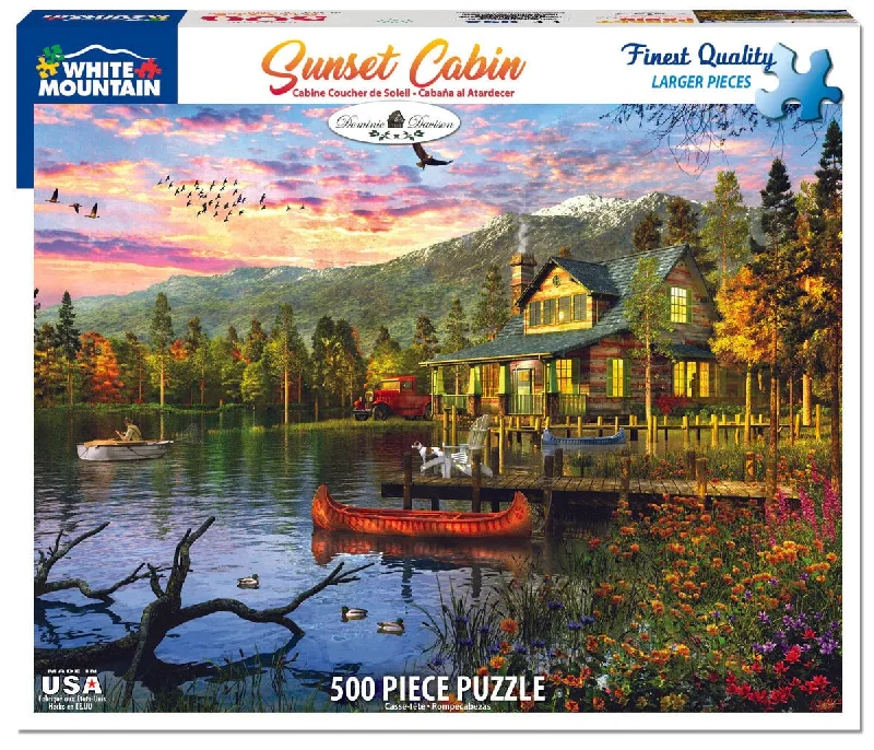 Sunset Cabin 500 Piece Jigsaw Puzzle