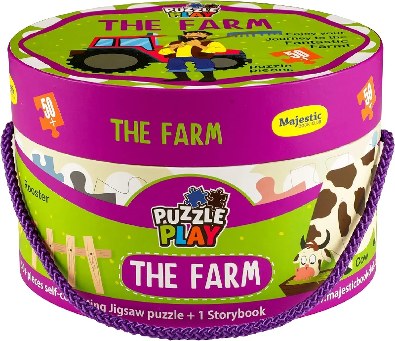 Interactive Books for travel kits-The Farm Floor Puzzle And Board Book