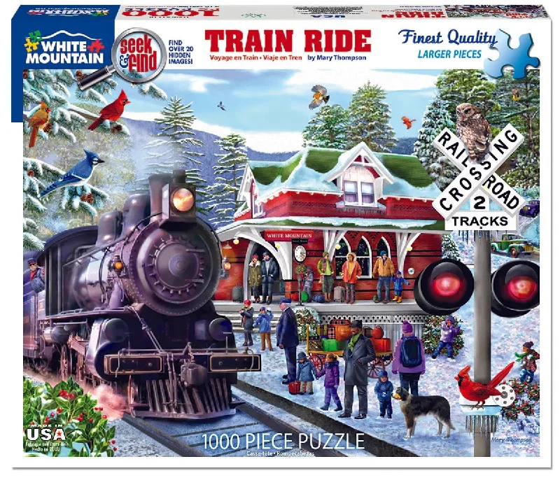 Train Ride Seek and Find 1000 Piece Jigsaw Puzzle