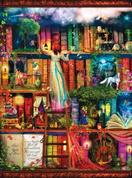 Treasure Hunt Bookshelf 1000 Piece Jigsaw Puzzle