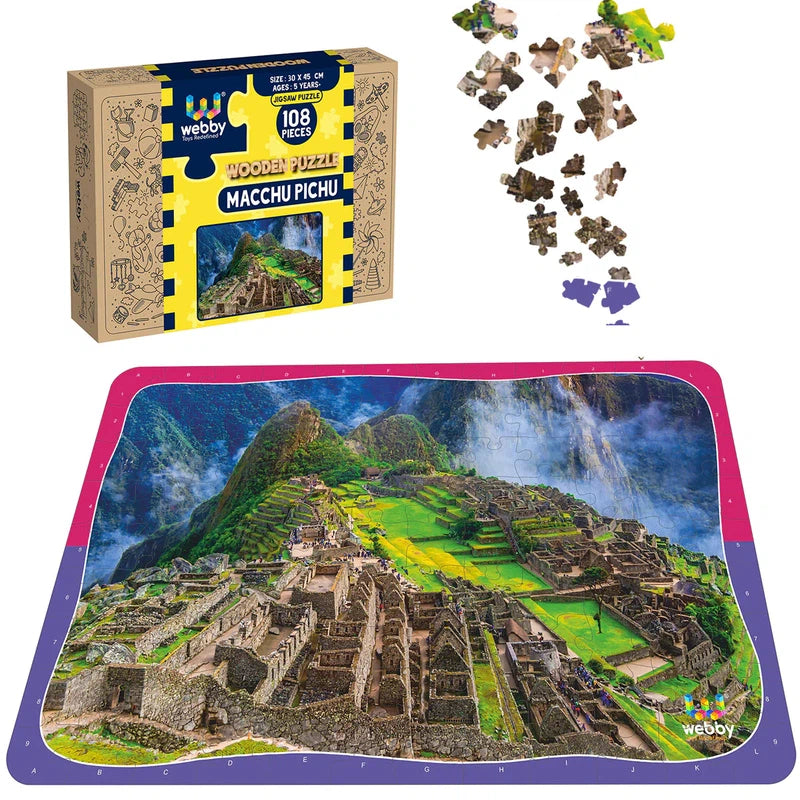 Wooden Puzzle for break joy-Machu Picchu Wooden Jigsaw Puzzle, 108 Pieces