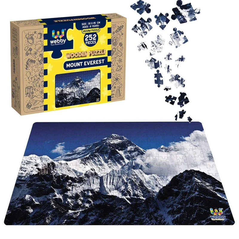 Wooden Puzzle for snug play-Mount Everest Wooden Jigsaw Puzzle, 252 Pieces